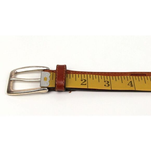 Fossil TAN BROWN GENUINE LEATHER 1"Wd CASUAL DRESS WOMEN'S BELT Sz M (P23 - Picture 10 of 13